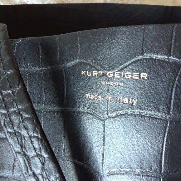 Kurt Geiger London Black Croc Embossed Leather Tote - Picture 16 of 16